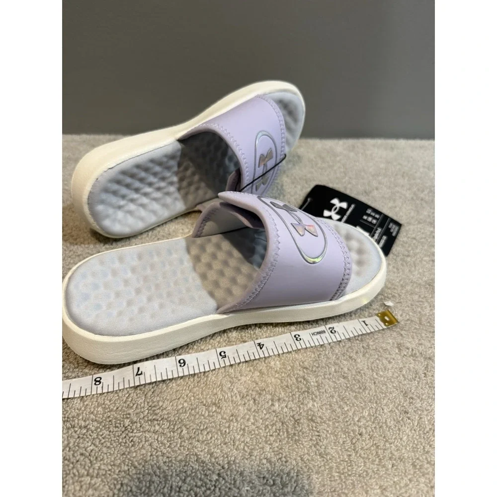 Violet Youth Size 1Y Under Armour Adjustable Slides (G Ignite Pro 8)